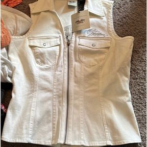 Harley Davidson White Vest - Womens